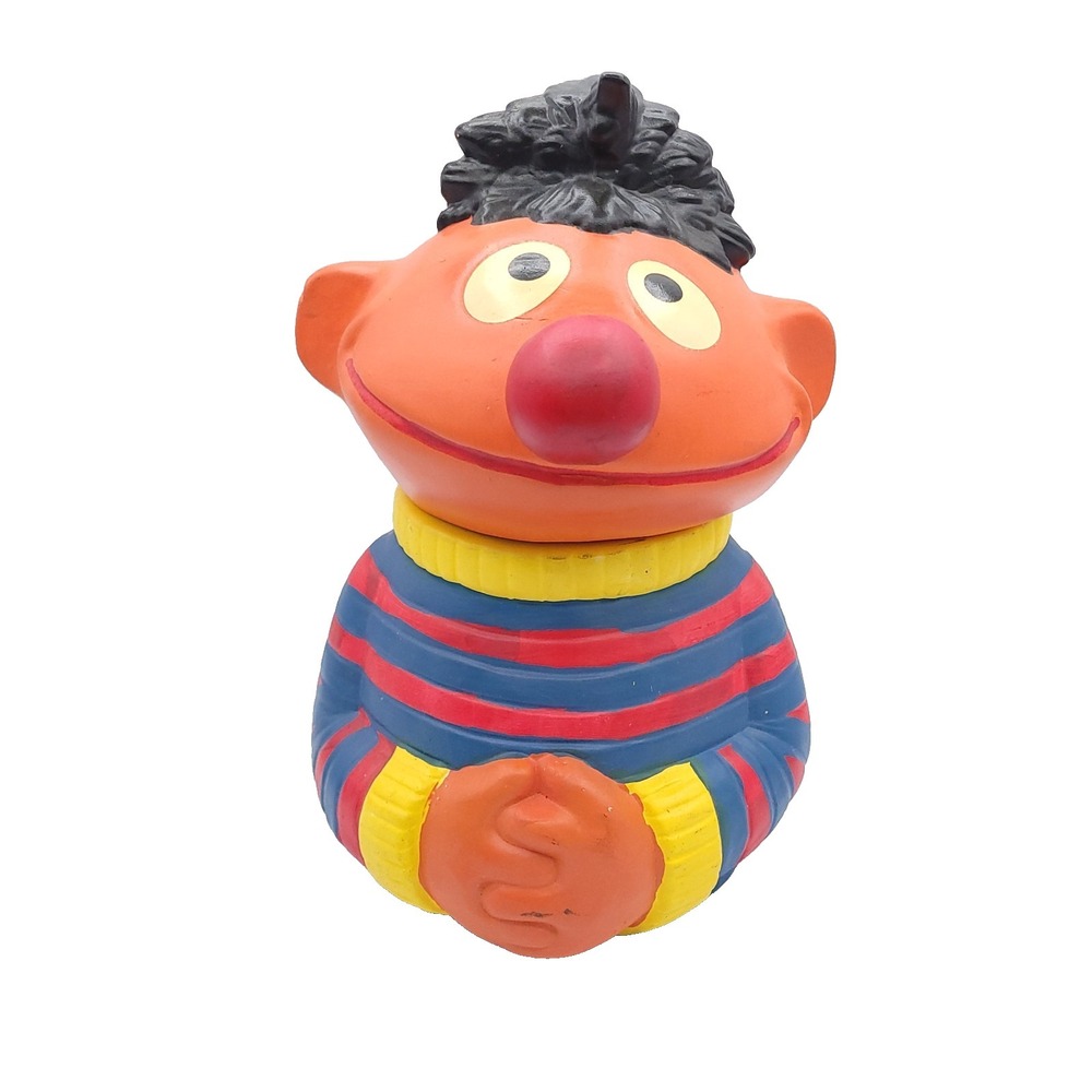 Vintage Ernie 12" Cookie Jar Muppets 1973 Sesame Street Jim Henson Ceramic